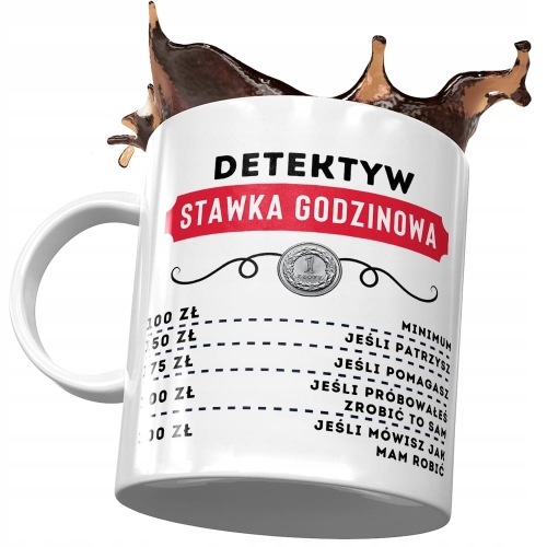 Dla Detektywa Kubek na Urodziny na Prezent z Nadrukiem ze Zdjęciem