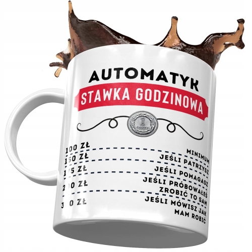 Dla Automatyka Kubek na Urodziny na Prezent z Nadrukiem ze Zdjęciem