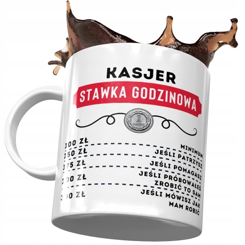 Dla Kasjera Kubek na Urodziny Imieniny na Prezent z Nadrukiem ze Zdjęciem