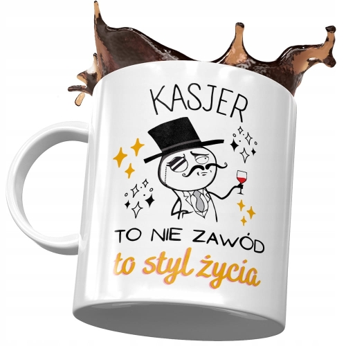 Dla Kasjera Kubek na Urodziny Imieniny na Prezent z Nadrukiem ze Zdjęciem