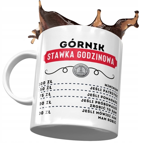 Dla Górnika Kubek na Urodziny Imieniny na Prezent z Nadrukiem ze Zdjęciem