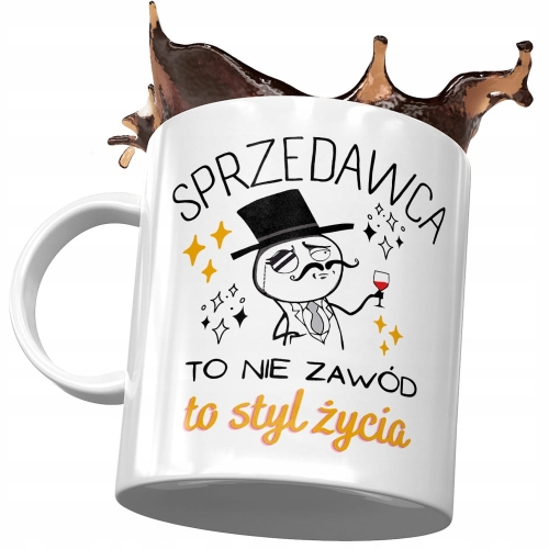 Dla Sprzedawcy Kubek na Urodziny na Prezent z Nadrukiem ze Zdjęciem