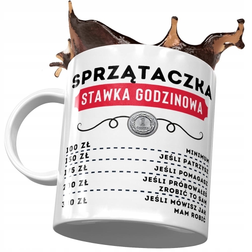 Dla Sprzątaczki Kubek na Urodziny na Prezent z Nadrukiem ze Zdjęciem
