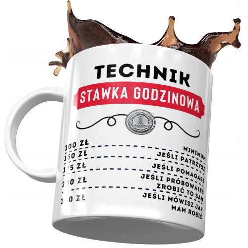 Dla Technika Kubek na Urodziny na Prezent z Nadrukiem ze Zdjęciem