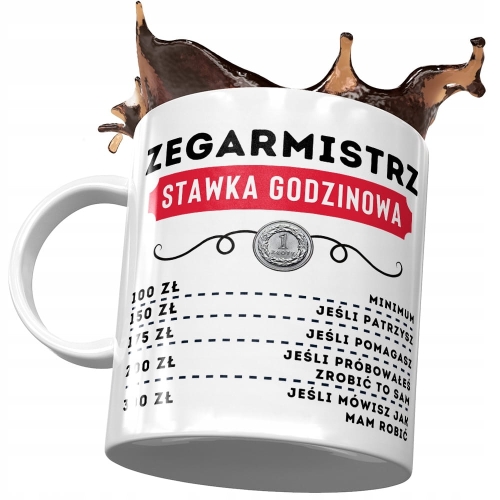 Dla Zegarmistrza Kubek na Urodziny na Prezent z Nadrukiem ze Zdjęciem