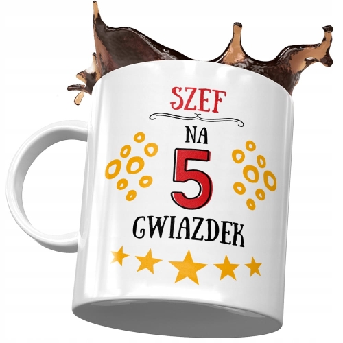 Dla Szefa Kubek na Urodziny Imieniny na Prezent z Nadrukiem ze Zdjęciem