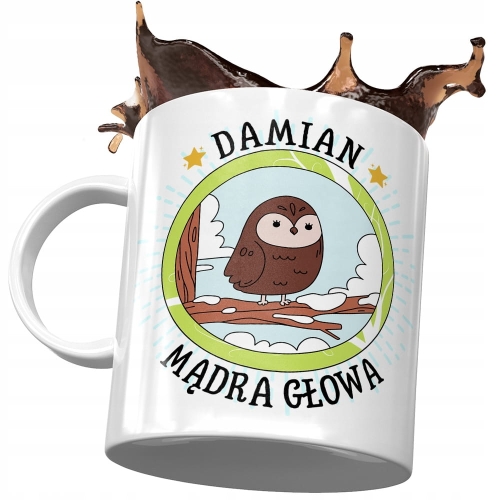Kubek Dla Damiana Syna na Dzień Dziecka Prezent z Nadrukiem ze Zdjęciem