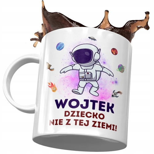 Kubek Dla Wojtka Syna na Dzień Dziecka Prezent z Nadrukiem ze Zdjęciem