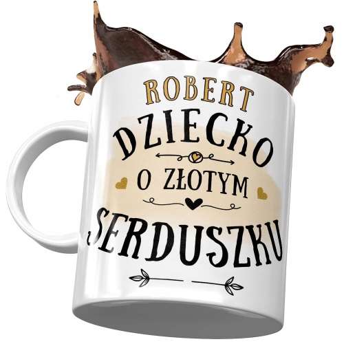 Kubek Dla Roberta Syna na Dzień Dziecka Prezent z Nadrukiem ze Zdjęciem