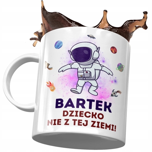 Kubek Dla Bartka Syna na Dzień Dziecka Prezent z Nadrukiem ze Zdjęciem