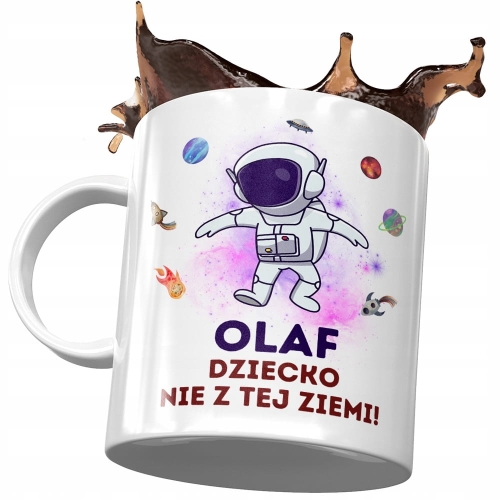 Kubek Dla Olafa Syna na Dzień Dziecka Prezent z Nadrukiem ze Zdjęciem