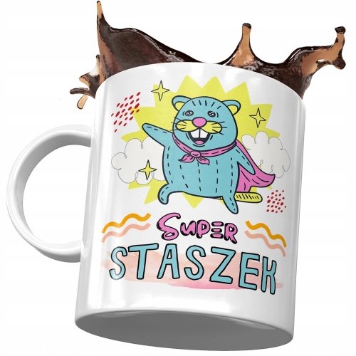 Kubek Dla Staszka Syna na Dzień Dziecka Prezent z Nadrukiem ze Zdjęciem