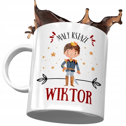 Kubek Dla Wiktora Syna na Dzień Dziecka Prezent z Nadrukiem ze Zdjęciem