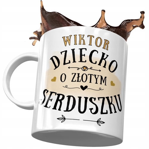 Kubek Dla Wiktora Syna na Dzień Dziecka Prezent z Nadrukiem ze Zdjęciem