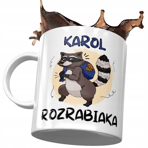 Kubek Dla Karola Syna na Dzień Dziecka Prezent z Nadrukiem ze Zdjęciem