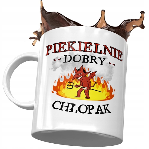 Kubek Dla Chłopaka Piekielnie Dobry Chłopak z Nadrukiem ze Zdjęciem