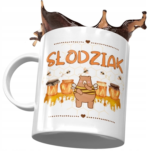 Kubek z Misiem Miś Słodki na Prezent z Nadrukiem ze Zdjęciem