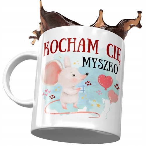 Kubek z Myszą Myszką Słodki na Prezent z Nadrukiem ze Zdjęciem
