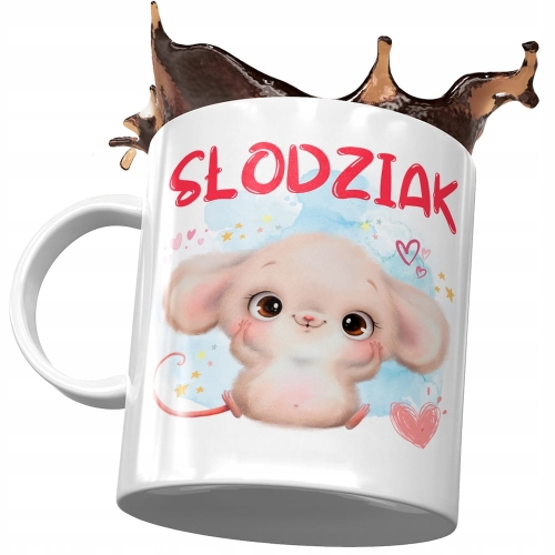 Kubek z Myszą Myszką Słodki na Prezent z Nadrukiem ze Zdjęciem