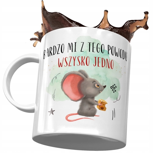 Kubek z Myszą Myszką Słodki na Prezent z Nadrukiem ze Zdjęciem