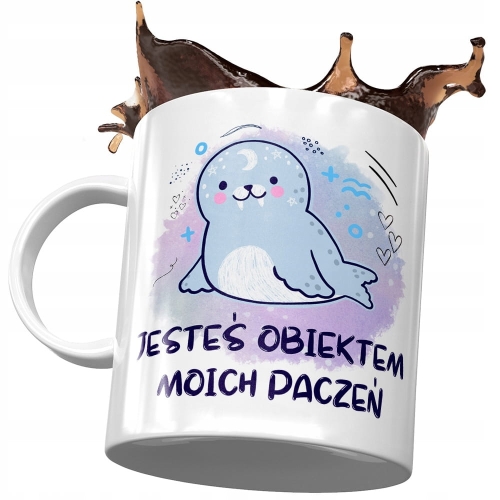 Kubek z Foką Foczką Foczunią Słodki na Prezent z Nadrukiem ze Zdjęciem