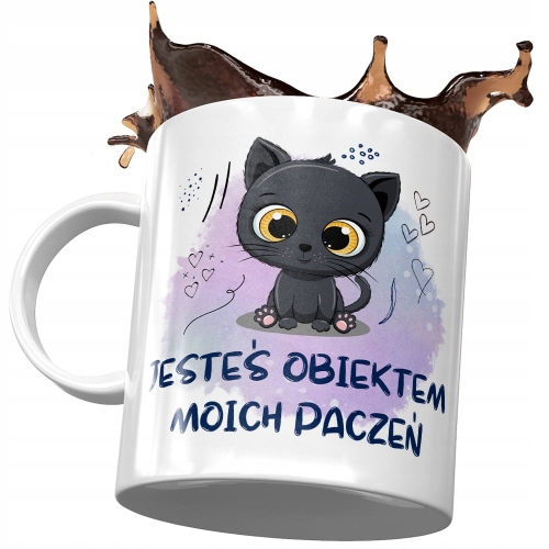Kubek z Kotem Kotkiem Kociakiem Słodki na Prezent z Nadrukiem ze Zdjęciem