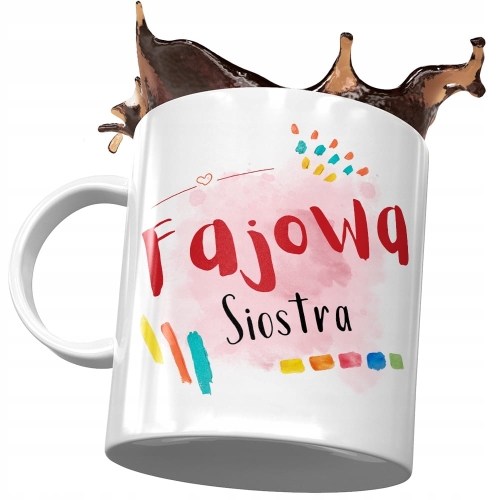 Kubek Dla Siostry Siostrzyczki na Urodziny Prezent z Nadrukiem ze Zdjęciem