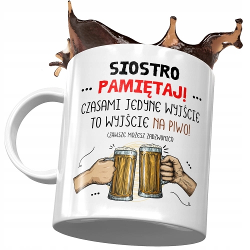 Kubek Dla Siostry Siostrzyczki na Urodziny Prezent z Nadrukiem ze Zdjęciem