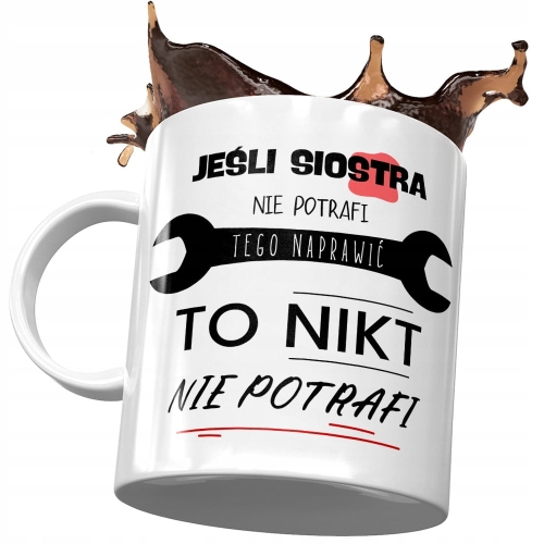 Kubek Dla Siostry Siostrzyczki na Urodziny Prezent z Nadrukiem ze Zdjęciem