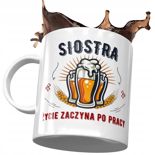 Kubek Dla Siostry Siostrzyczki na Urodziny Prezent z Nadrukiem ze Zdjęciem