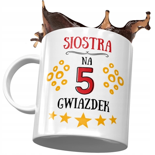 Kubek Dla Siostry Siostrzyczki na Urodziny Prezent z Nadrukiem ze Zdjęciem