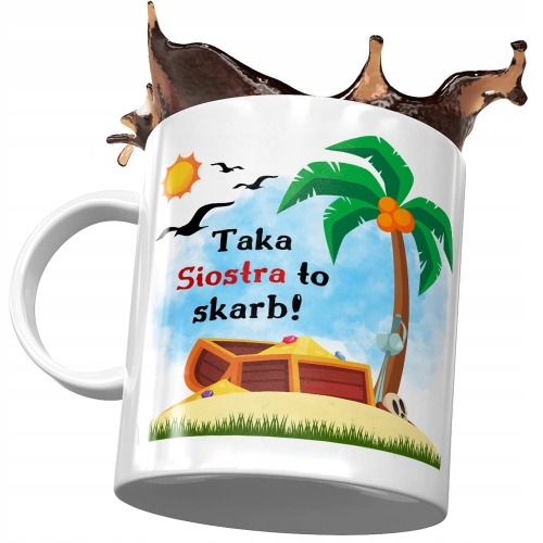 Kubek Dla Siostry Siostrzyczki na Urodziny Prezent z Nadrukiem ze Zdjęciem