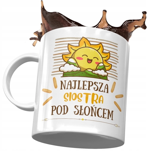 Kubek Dla Siostry Siostrzyczki na Urodziny Prezent z Nadrukiem ze Zdjęciem