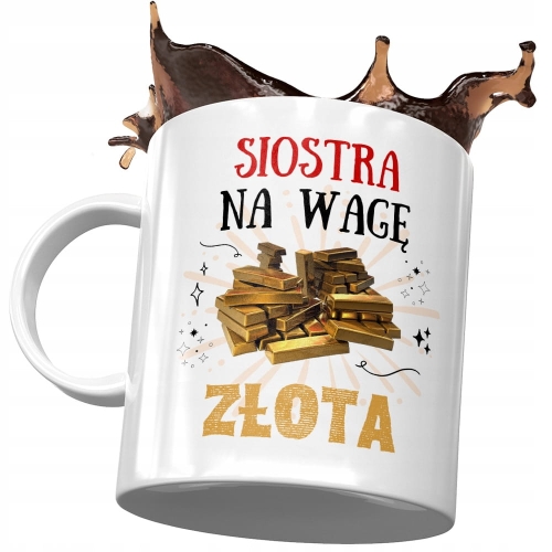 Kubek Dla Siostry Siostrzyczki na Urodziny Prezent z Nadrukiem ze Zdjęciem