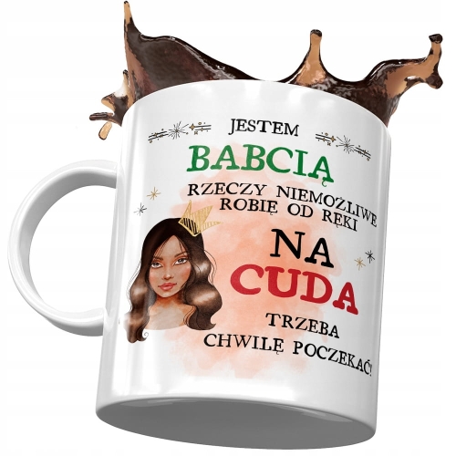 Kubek Dla Babci Babuni na Dzień Babci Prezent z Nadrukiem ze Zdjęciem