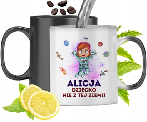 Dla Alicji Kubek Magiczny Córki Dziecka Prezent Z Nadrukiem Ze Zdjęciem