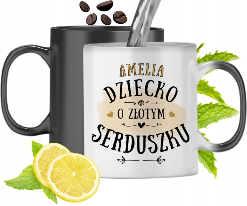 Dla Amelii Kubek Magiczny Córki Dziecka Prezent Z Nadrukiem Ze Zdjęciem