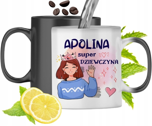 Dla Apoliny Kubek Magiczny Córki Dziecka Prezent Z Nadrukiem Ze Zdjęciem
