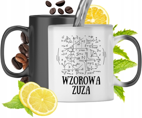 Kubek Magiczny Dla Zuzy Czarny Matowy z Nadrukiem ze Zdjęciem 330ml