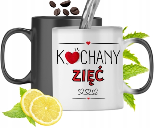 Kubek Magiczny Dla Zięcia Zmieniający Kolor Z Nadrukiem Ze Zdjęciem