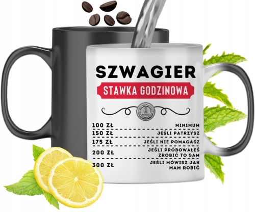 Kubek Magiczny Dla Szwagra Zmieniający Kolor Z Nadrukiem Ze Zdjęciem