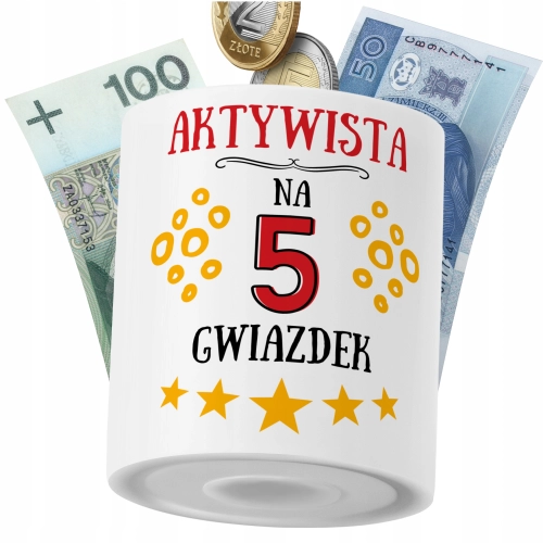 Skarbonka Dla Aktywisty na Prezent z Nadrukiem ze Zdjęciem PoliDraw