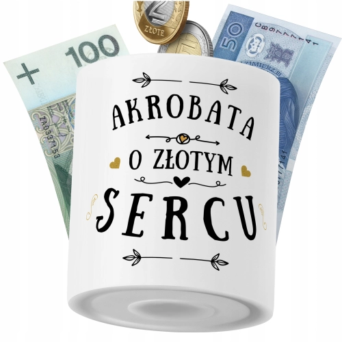 Skarbonka Dla Akrobaty na Prezent z Nadrukiem ze Zdjęciem PoliDraw