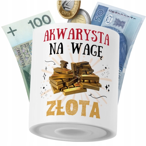 Skarbonka Dla Akwarysty na Prezent z Nadrukiem ze Zdjęciem PoliDraw