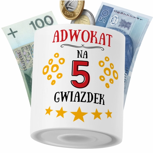 Skarbonka Dla Adwokata na Prezent z Nadrukiem ze Zdjęciem PoliDraw