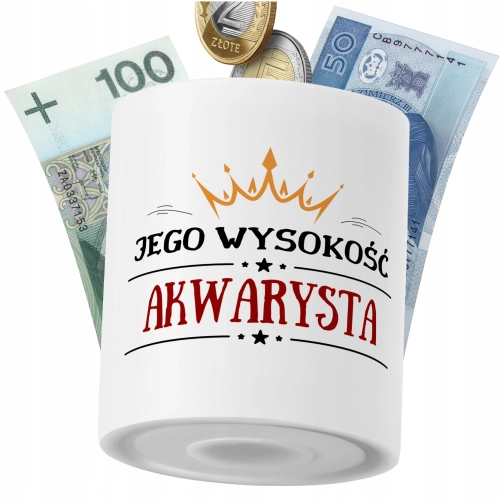 Skarbonka Dla Akwarysty na Prezent z Nadrukiem ze Zdjęciem PoliDraw