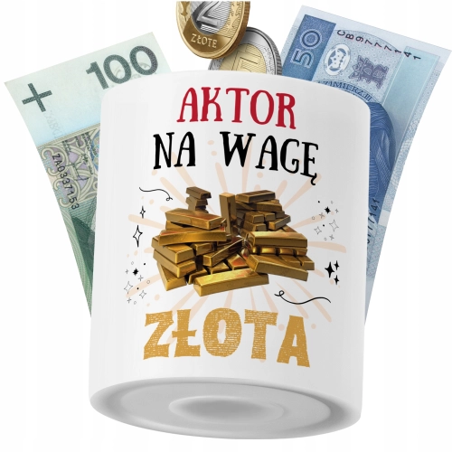 Skarbonka Dla Aktora na Prezent z Nadrukiem ze Zdjęciem PoliDraw