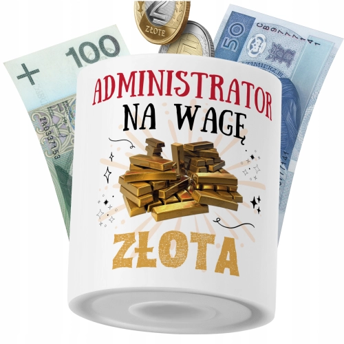 Skarbonka Dla Administratora na Prezent z Nadrukiem ze Zdjęciem PoliDraw
