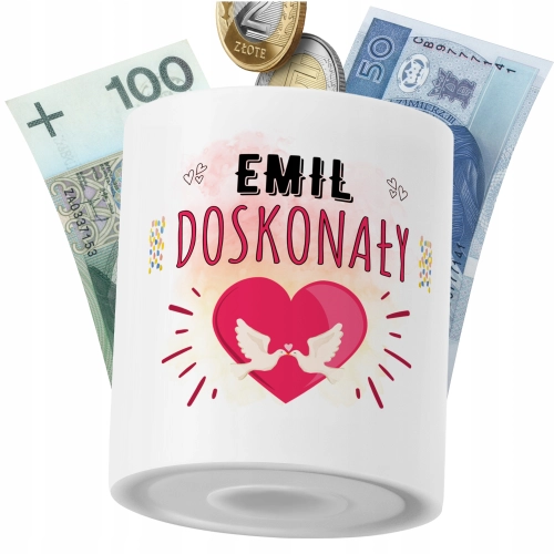 Skarbonka Dla Emila Syna Dziecka z Nadrukiem ze Zdjęciem