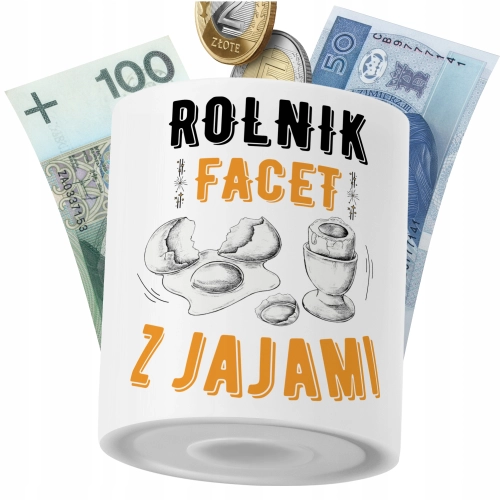 Skarbonka Dla Rolnika na Prezent z Nadrukiem ze Zdjęciem PoliDraw